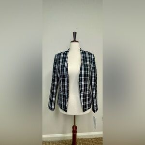 Calvin Klein Black and White Checkered Blazer